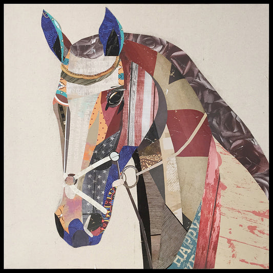 Papier Wandbild Pferd 82cm x 82cm