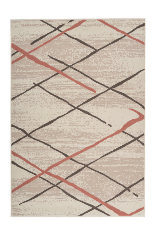 Vancouver 110 Creme / Braun / Rosé 160cm x 230cm