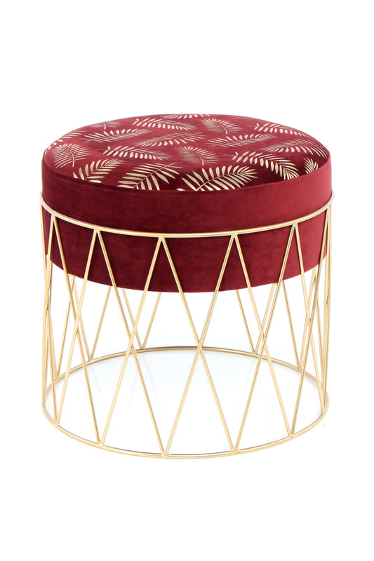 Hocker Cleopatra 225 Bordeaux / Gold