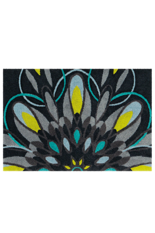 Living Mat 39 Schwarz / Silber / Grün 64cm x 168cm