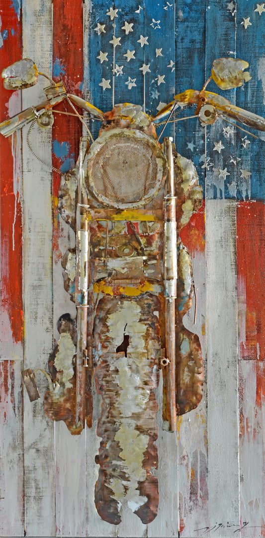 Metall Wandbild United States I 70cm x 140cm
