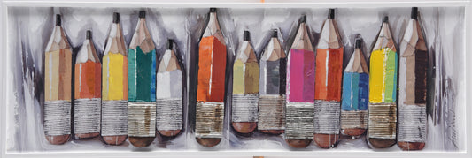 Aluminium Wandbild Pencils 120cm x 40cm