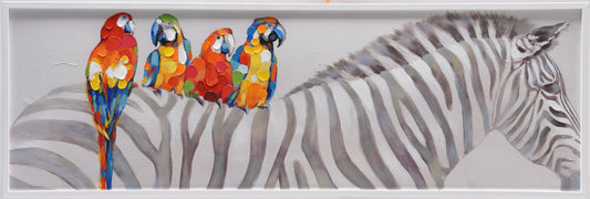 Öl-Wandbild Papagallos 120cm x 40cm