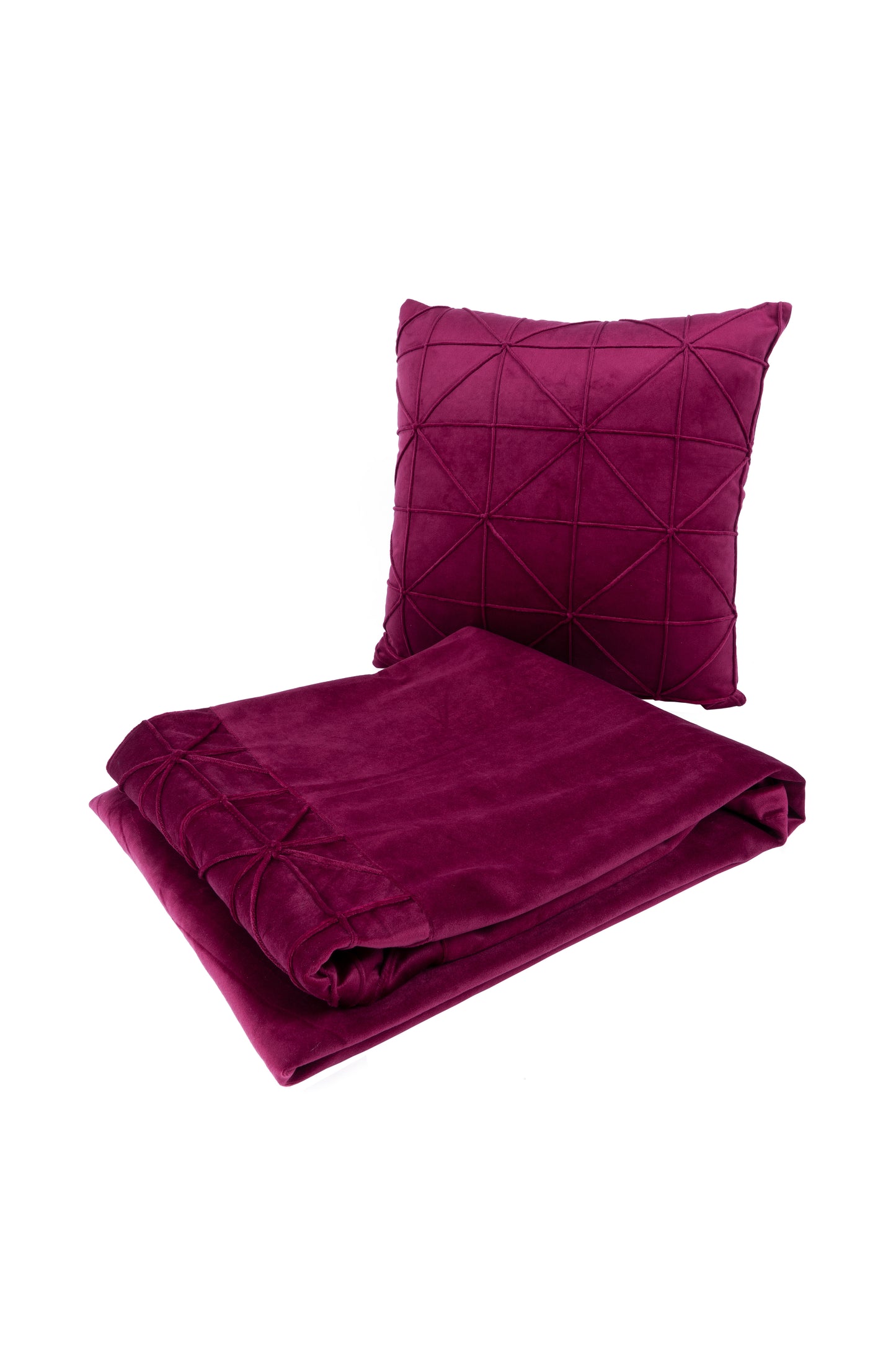 Dekokissen & Decke Paulina 225 2er-Set Beere