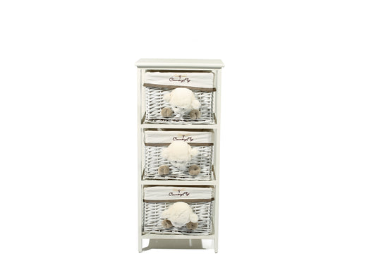 Korbschrank Sheep 206 Weiß / Grau