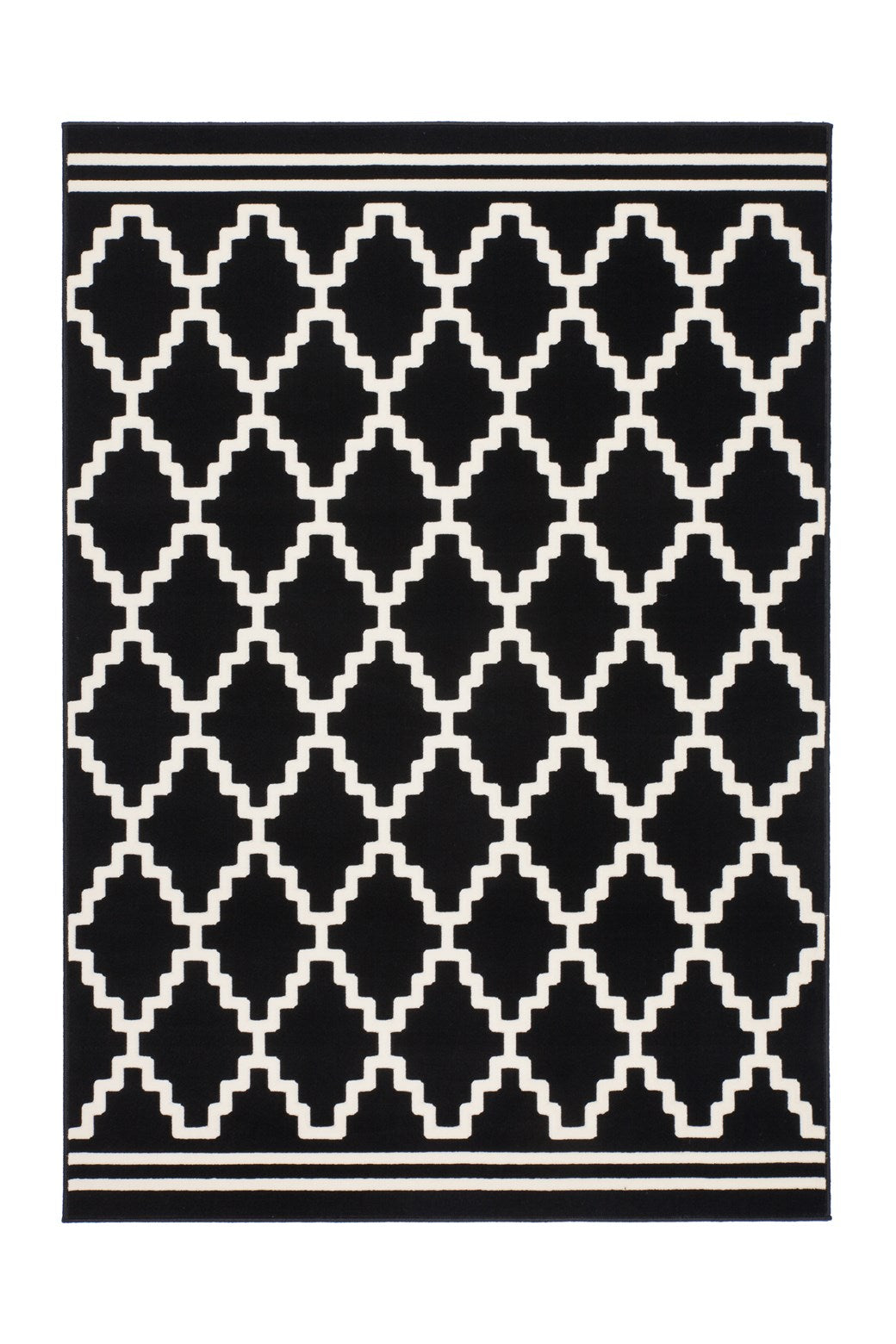 Lina 225 Schwarz / Elfenbein 200cm x 290cm