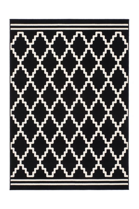 Lina 225 Schwarz / Elfenbein 200cm x 290cm