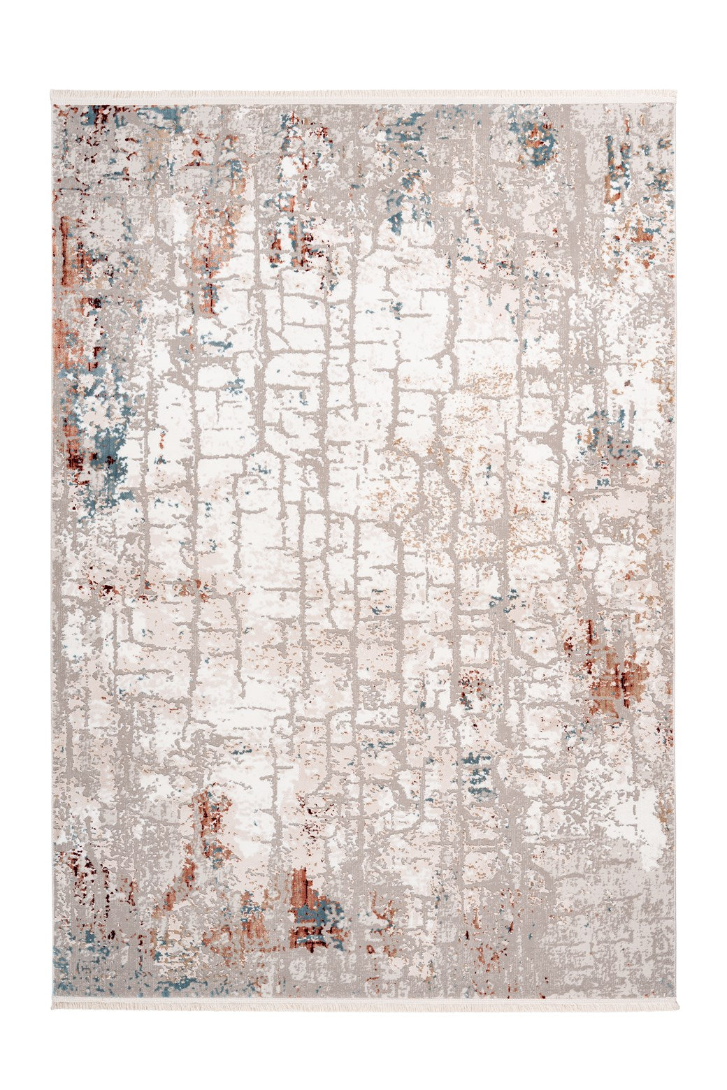 Akropolis 125 Grau / Lachsrosa 200cm x 300cm