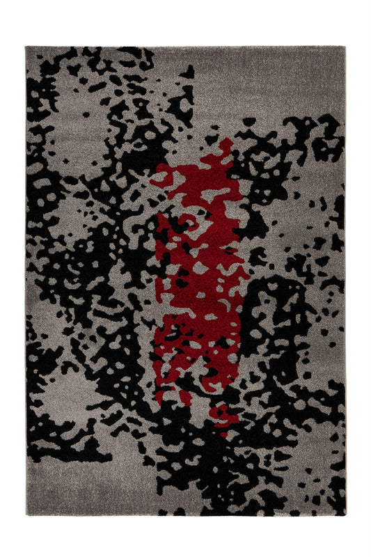 Naila 325 Schwarz / Rot 80cm x 150cm
