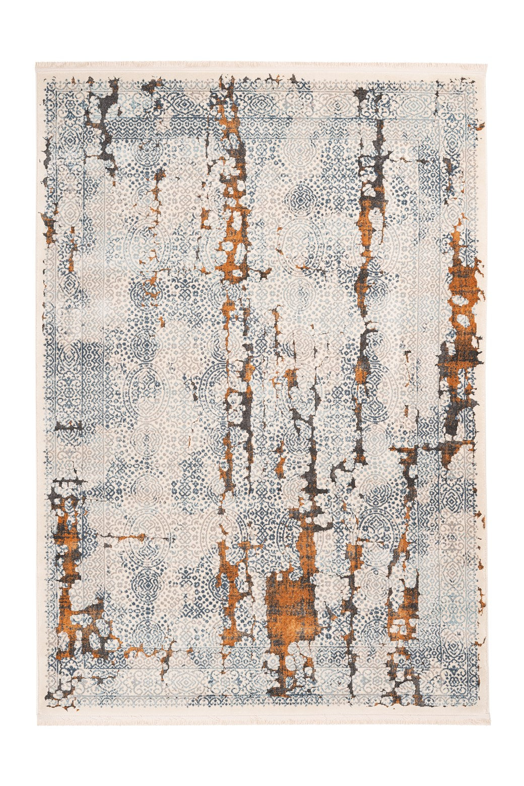 Palace 225 Grau / Orange 200cm x 290cm