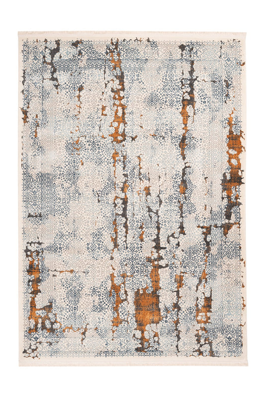 Palace 225 Grau / Orange 80cm x 150cm