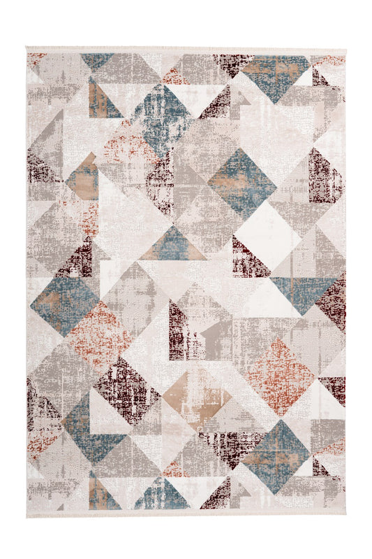 Akropolis 225 Grau / Lachsrosa 200cm x 300cm