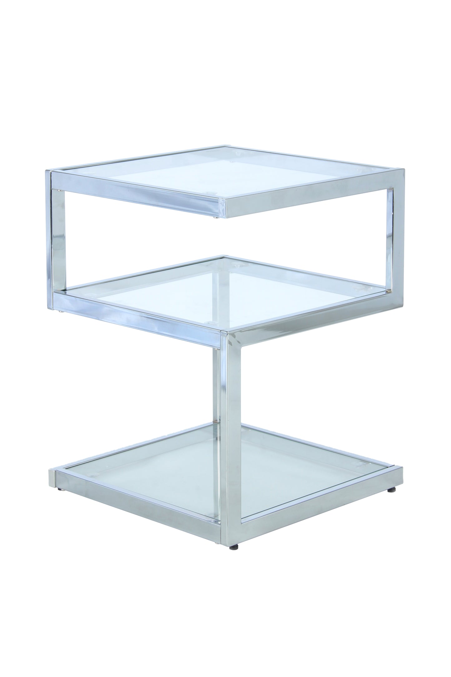 Beistelltisch Cubo 125 Transparent / Chrom