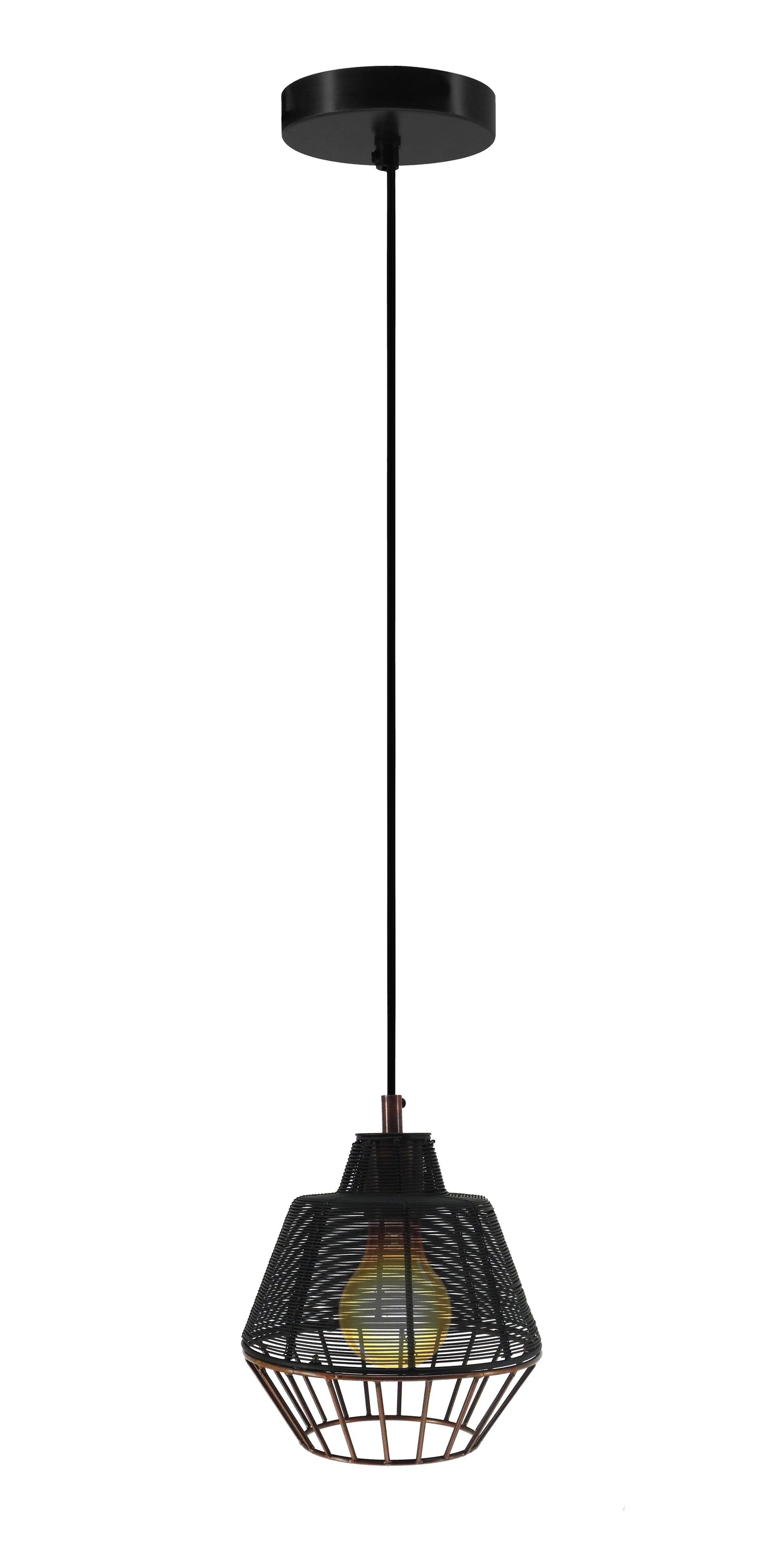 Hängelampe Libertas Small Schwarz / Kupfer