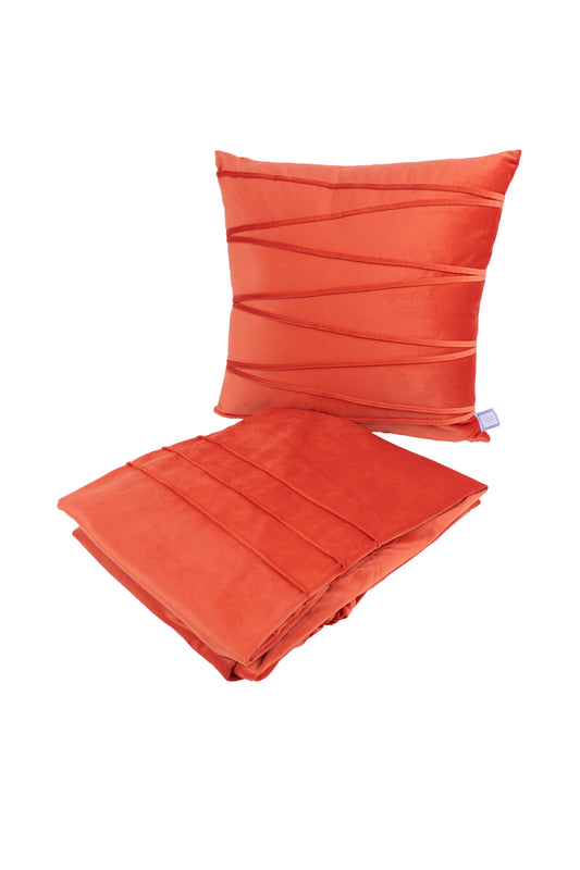Dekokissen & Decke Paulina 125 2er-Set Orange