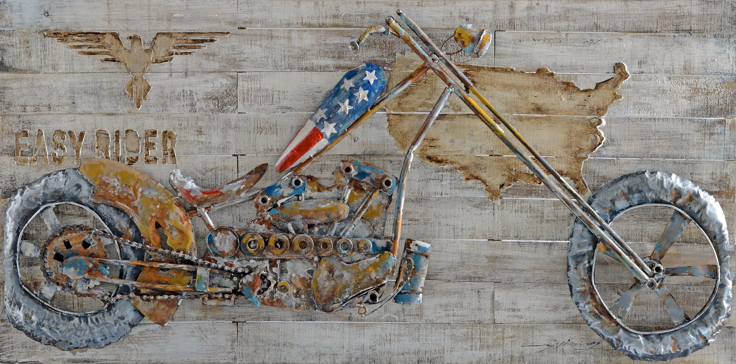 Metall Wandbild United States II 140cm x 70cm