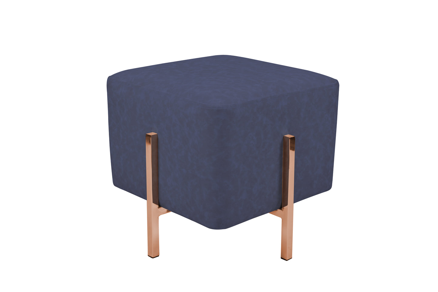 Pouf / Hocker Lizia 310 Blau / Kupfer