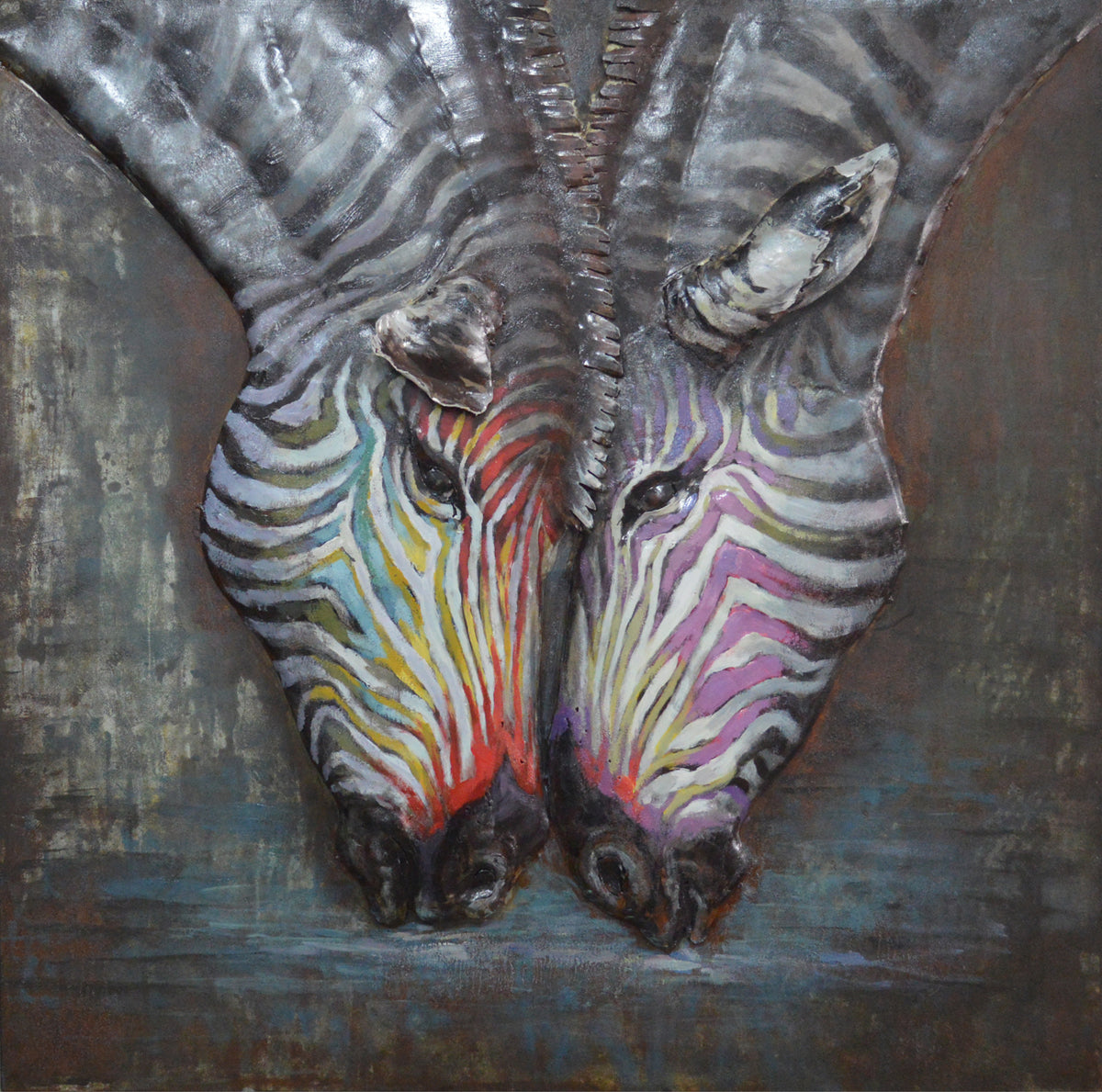 Metall Wandbild Steppe II 80cm x 80cm