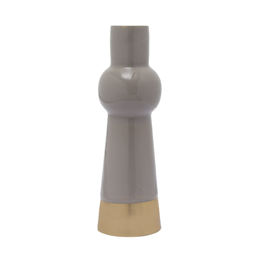Kerzenhalter Art Deco 2025 4er-Set Taupe / Gold