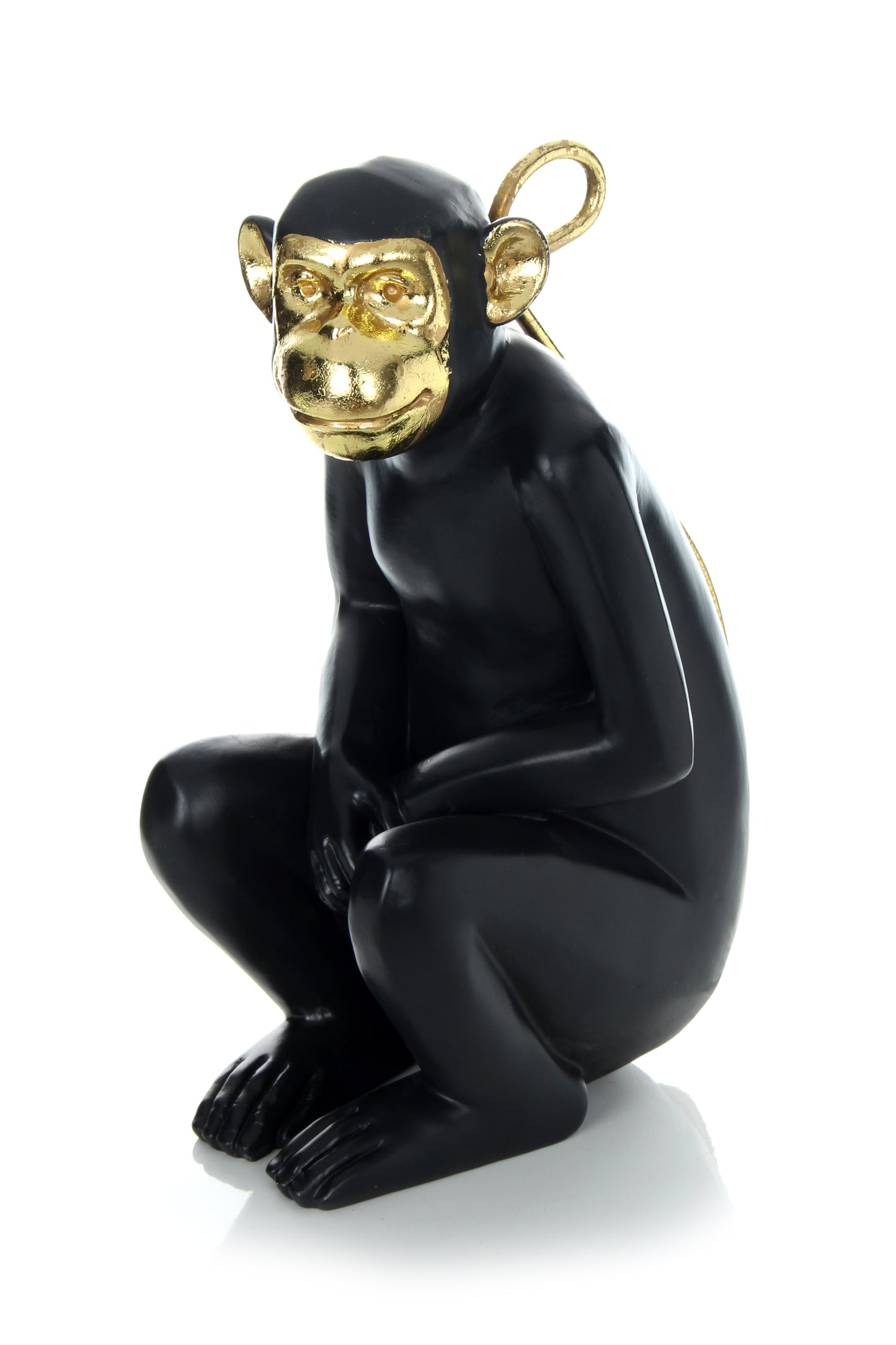 Skulptur Sitting Monkey 310 Gold / Schwarz