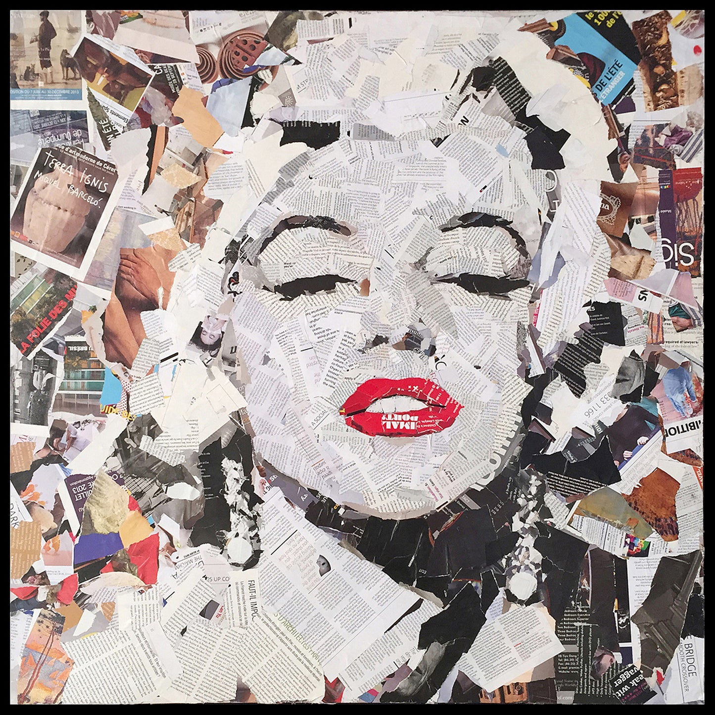 Papier Wandbild Belle 82cm x 82cm