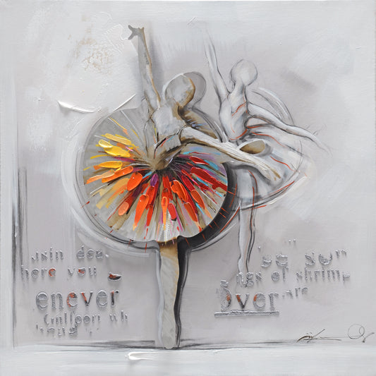 Aluminium Wandbild Ballerina 70cm x 70cm