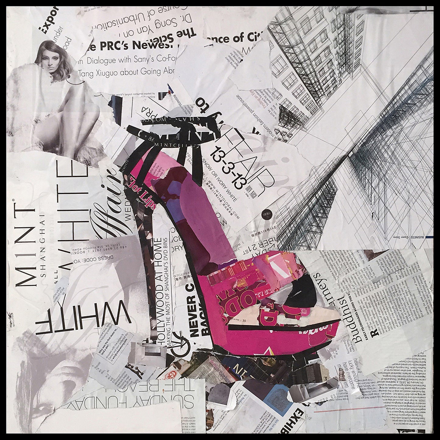 Papier Wandbild Dresscode II 52cm x 52cm