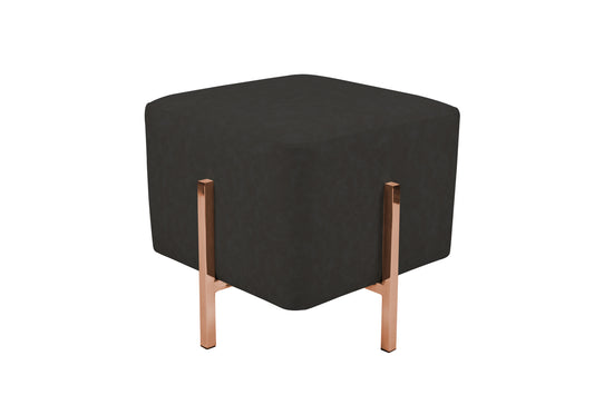 Pouf / Hocker Lizia 310 Schwarzgrau / Kupfer