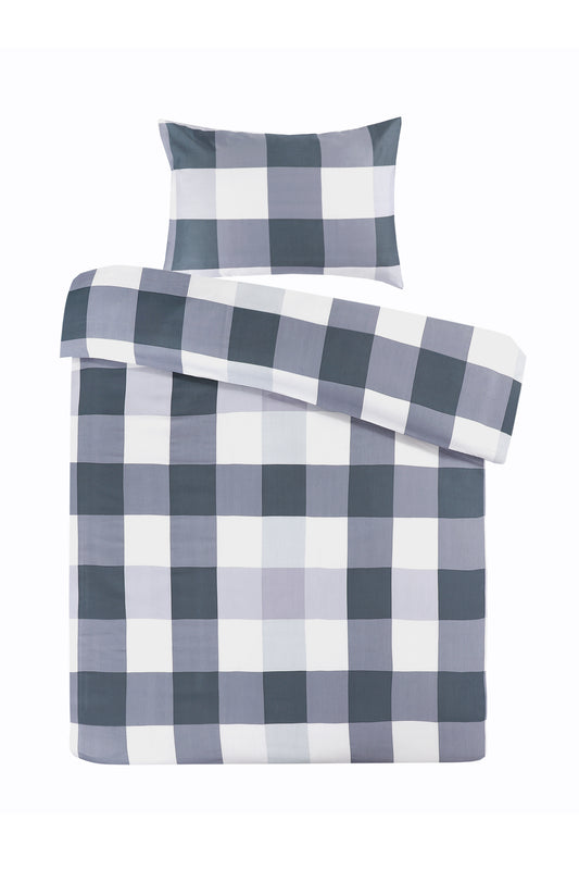 Bettwäsche Nevada 125-FR Blau 220cm x 240cm / 65cm x 65cm (2 Stk.)