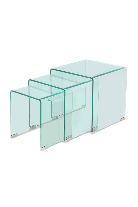 Beistelltisch East 110 3er-Set Klar