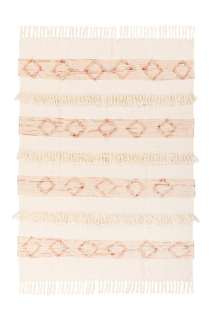 Decke Bohist 225 Rosa / Creme